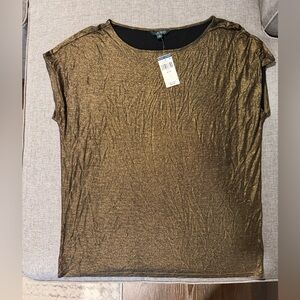 Ralph Lauren Gold Short Sleeve Top